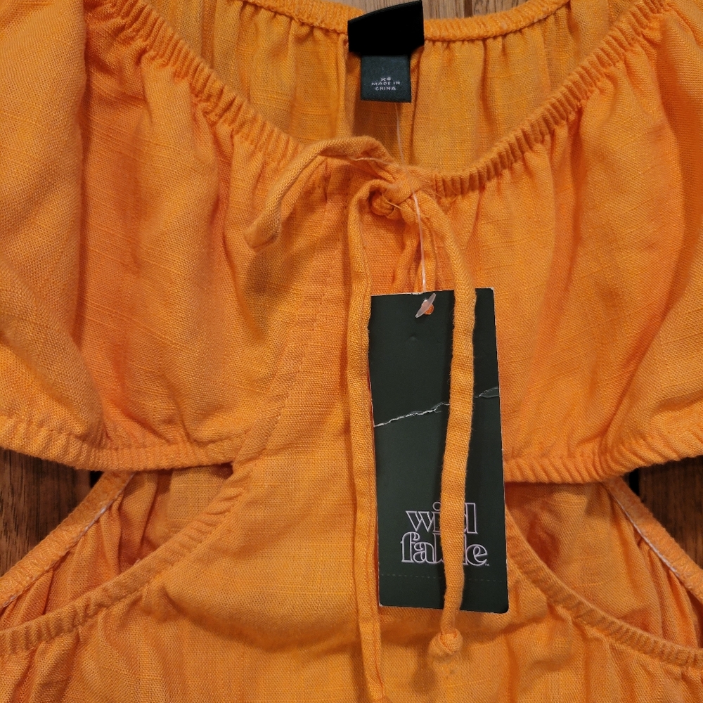 NWT Wild Fable XS Orange Mini Dress - Picture 4 of 10